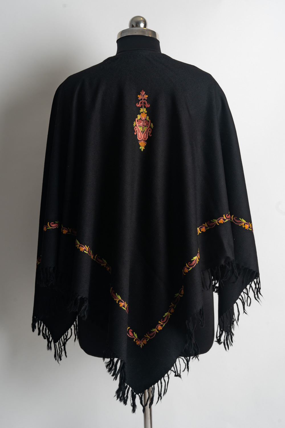 Fiery Elegance Aari Hand Embroidery Poncho