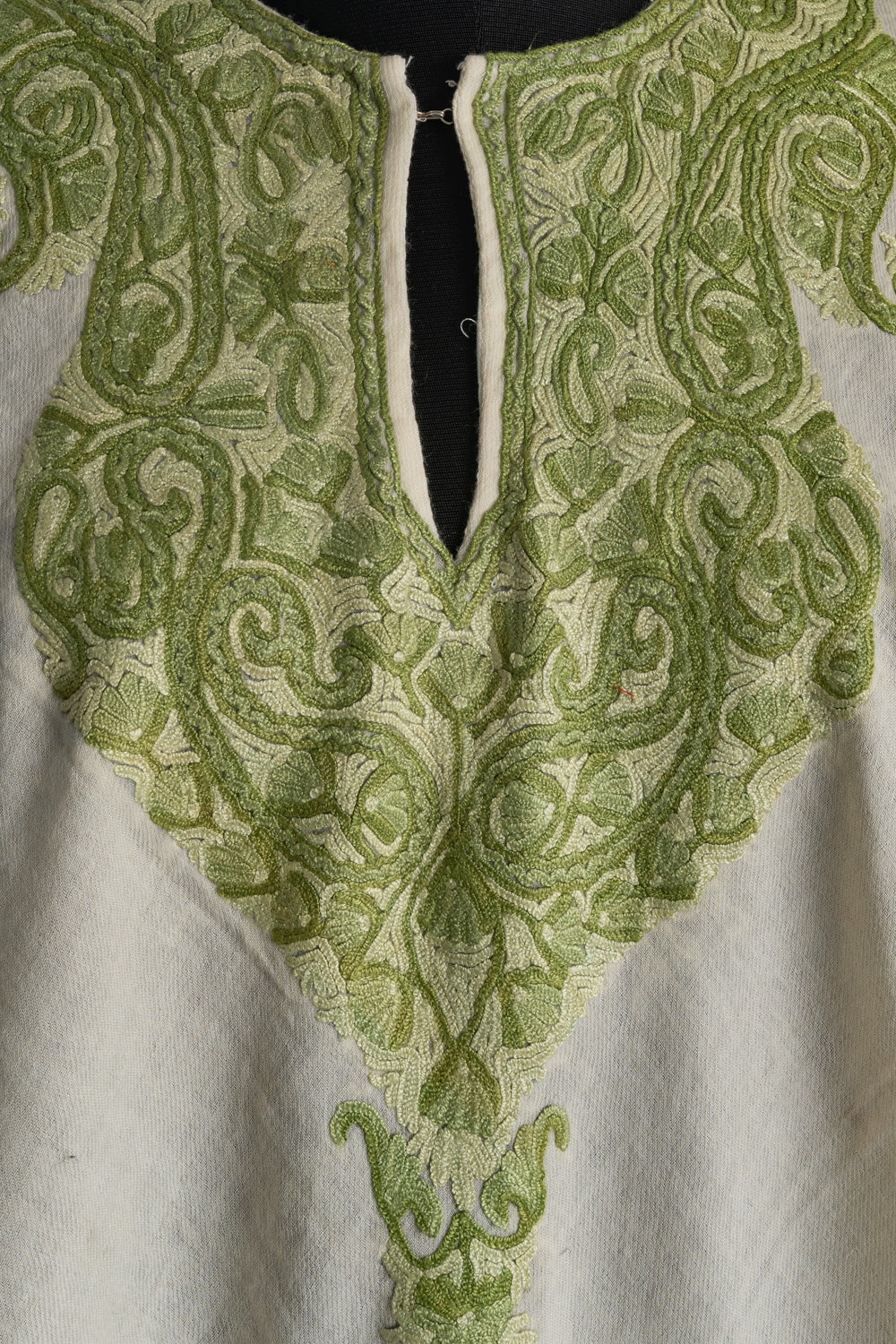 Verdant Grace Aari Hand Embroidery Poncho