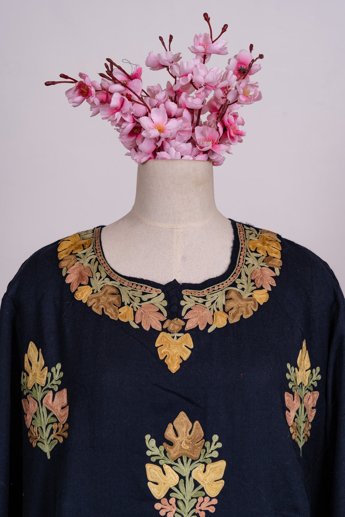 Navy Regal Aari Embroidered Abaya