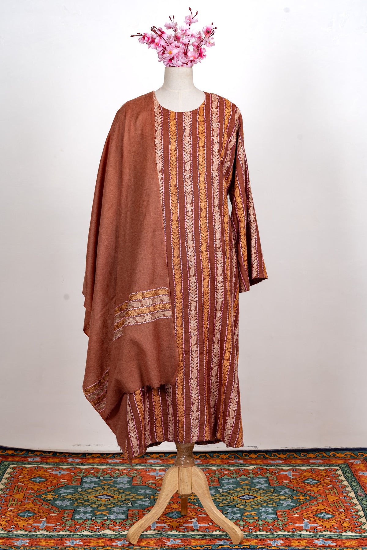 Autumn Trail Aari Embroidered Abaya