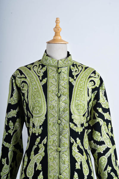 Sarwat Élan - Aari Hand Embroidered Long Jacket