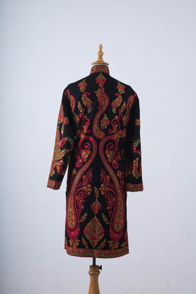 Shahi Paisley - Aari Hand Embroidered Long Jacket