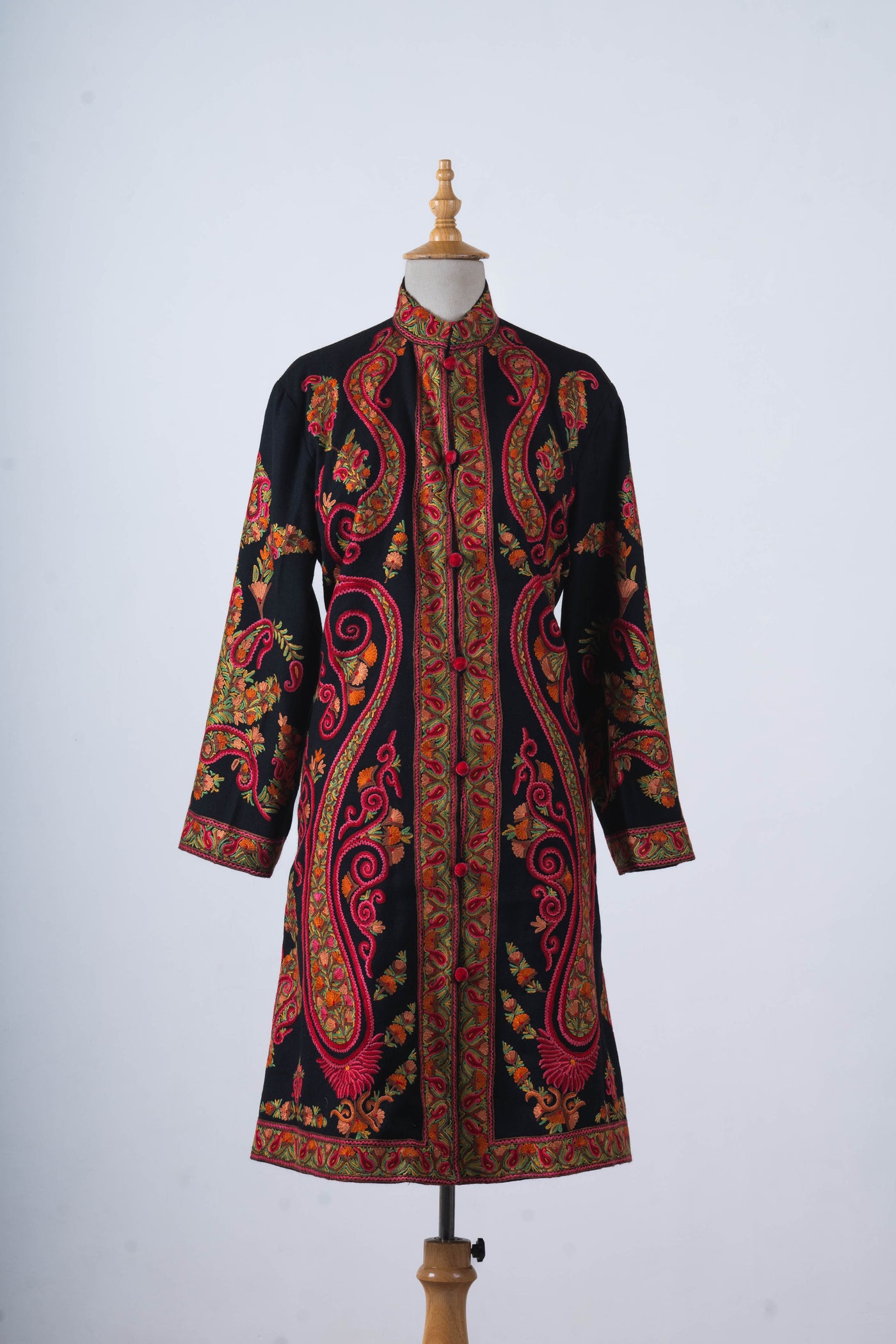 Shahi Paisley - Aari Hand Embroidered Long Jacket