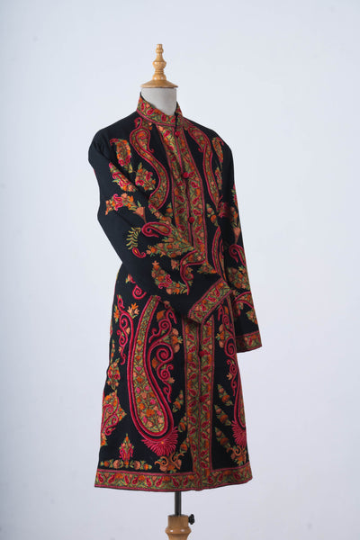 Shahi Paisley - Aari Hand Embroidered Long Jacket