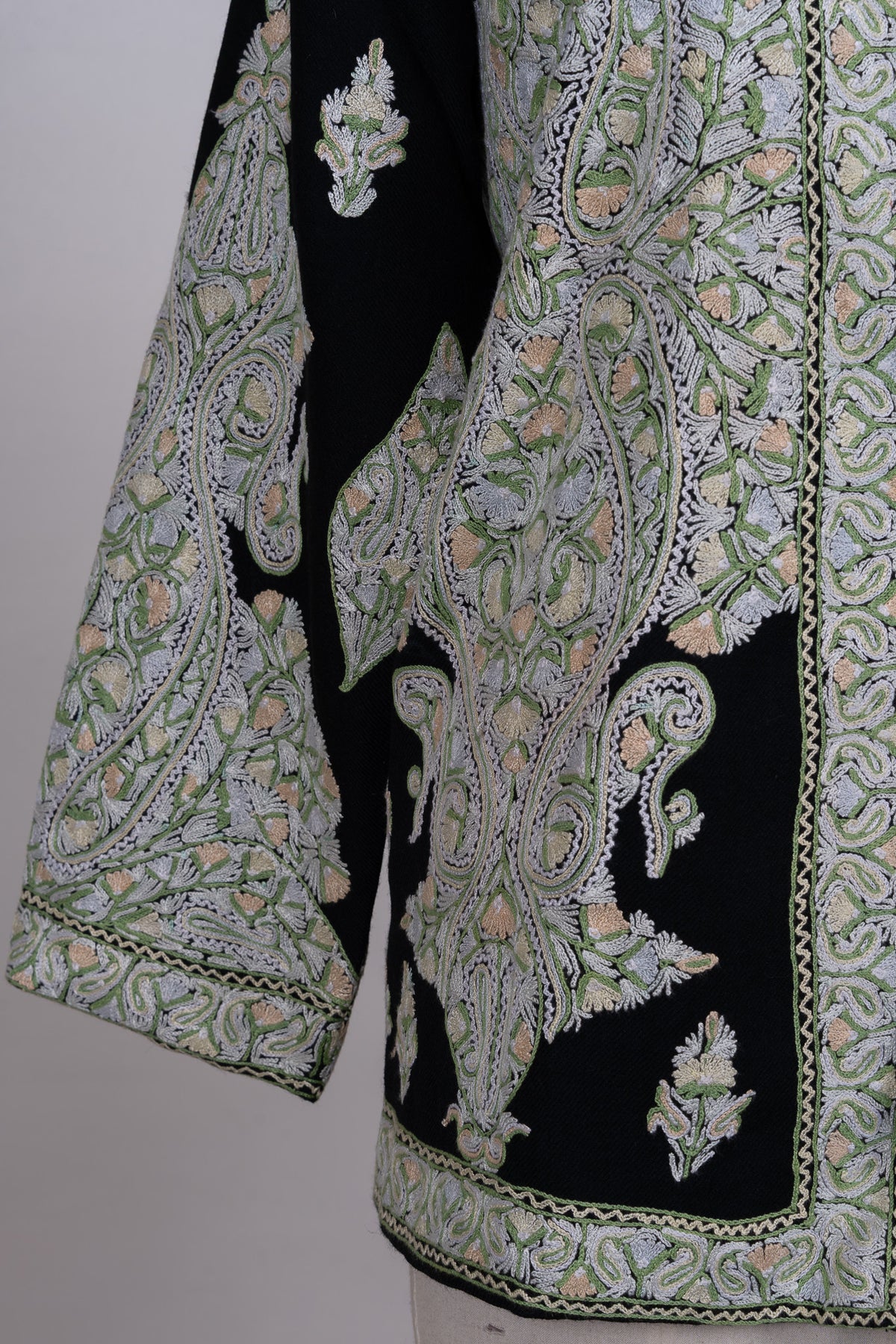 Verdant Scroll Aari Hand Embroidered Short Jacket