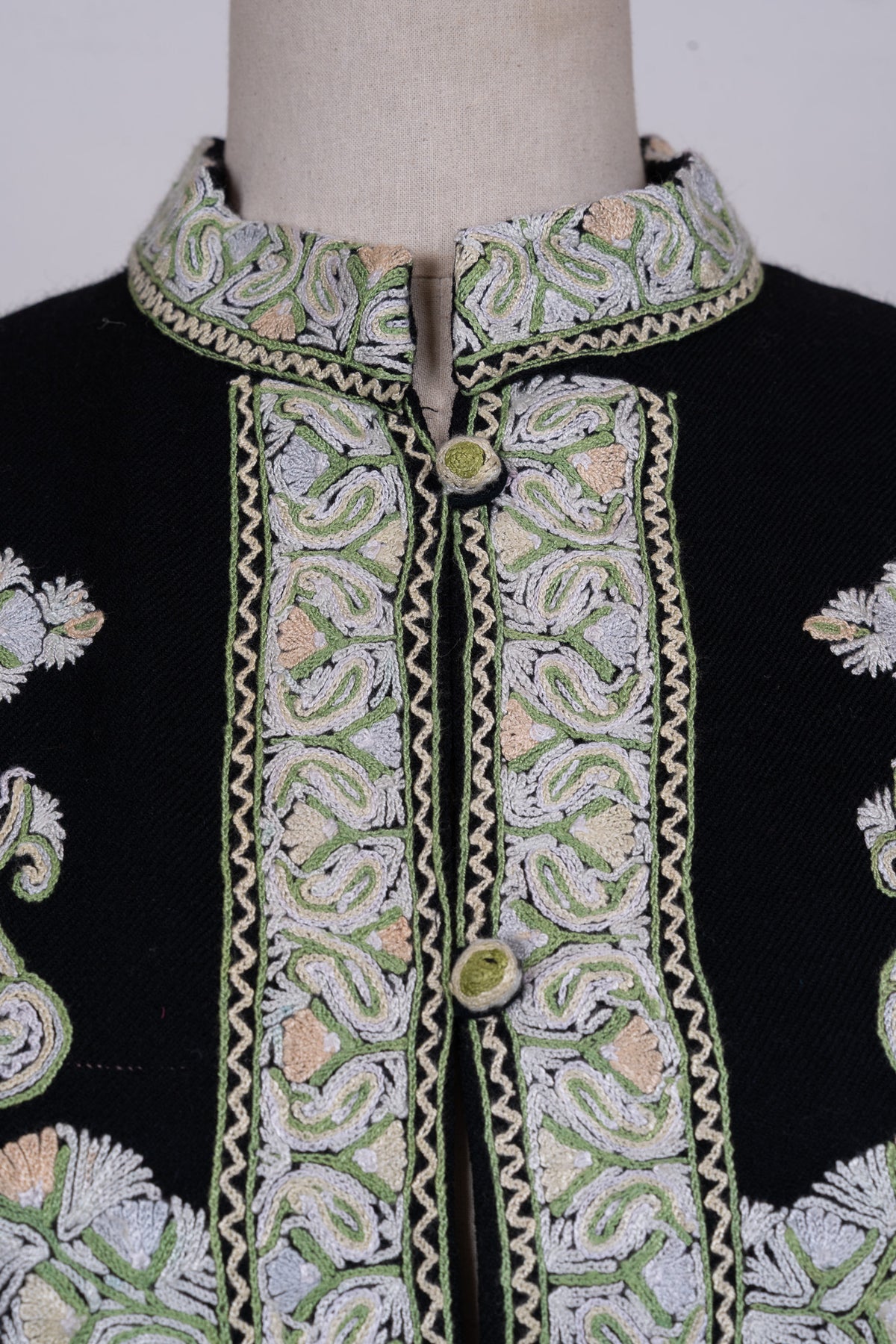 Verdant Scroll Aari Hand Embroidered Short Jacket