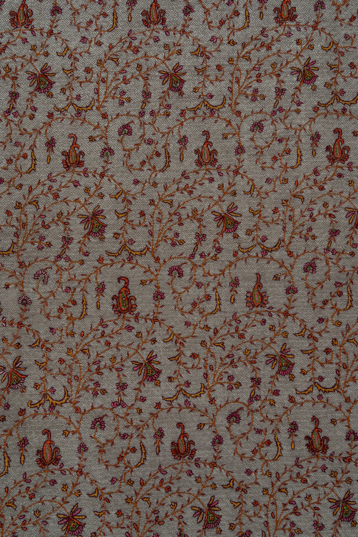 Whispered Sand Sozni Hand Embroidered Pashmina Shawl