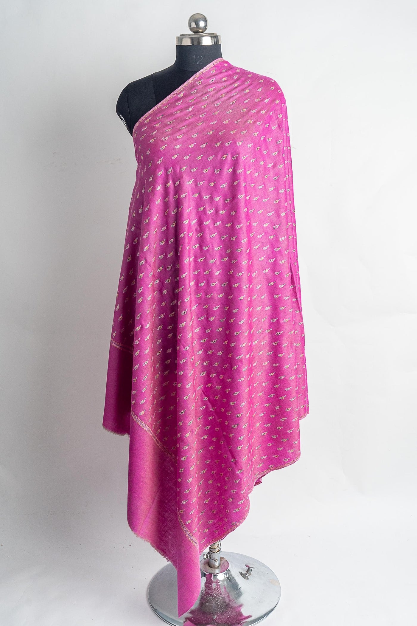 Fuchsia Bloom Pure Pashmina - Gul-e-Sozni