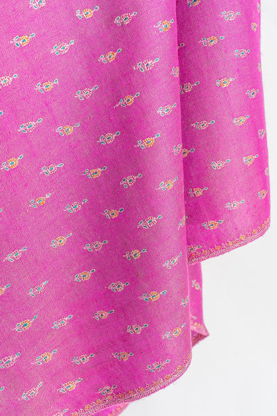 Fuchsia Bloom Pure Pashmina - Gul-e-Sozni