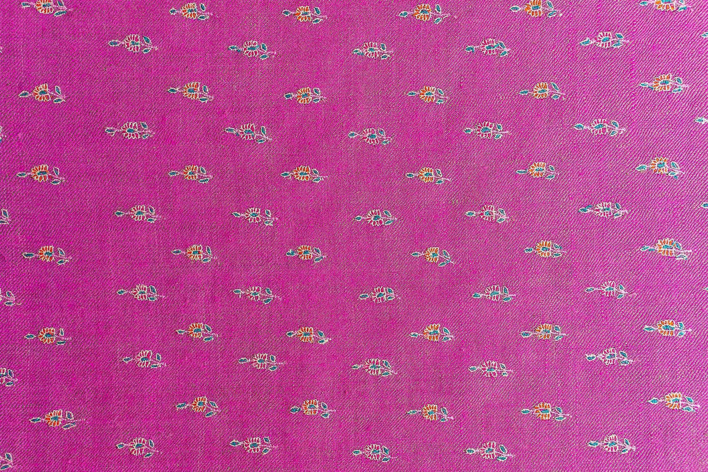 Fuchsia Bloom Pure Pashmina - Gul-e-Sozni