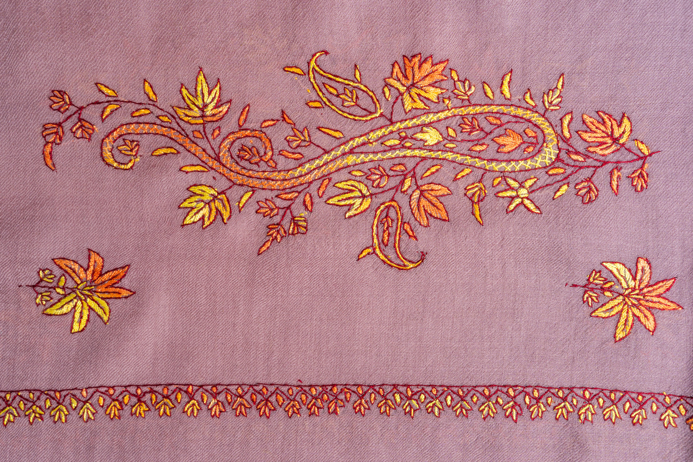 Gul-e-Badam- Hand Embroidered Rose Paisley Bloom