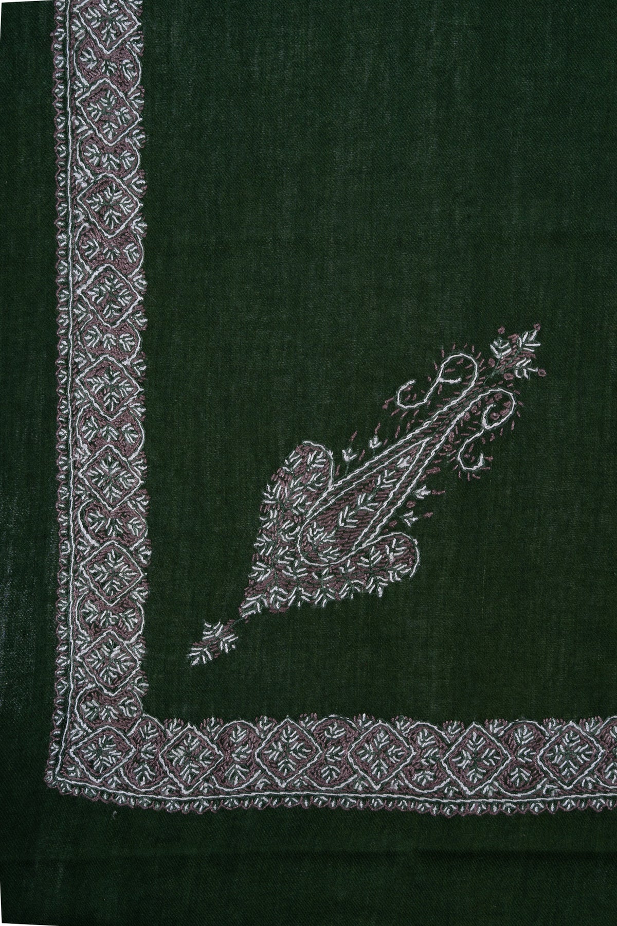 Forest Noir Rumal — Sozni Hand Embroidered
