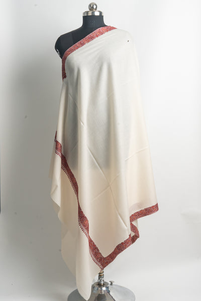 Sheer Bahar - Hand Embroidered Ivory Spring