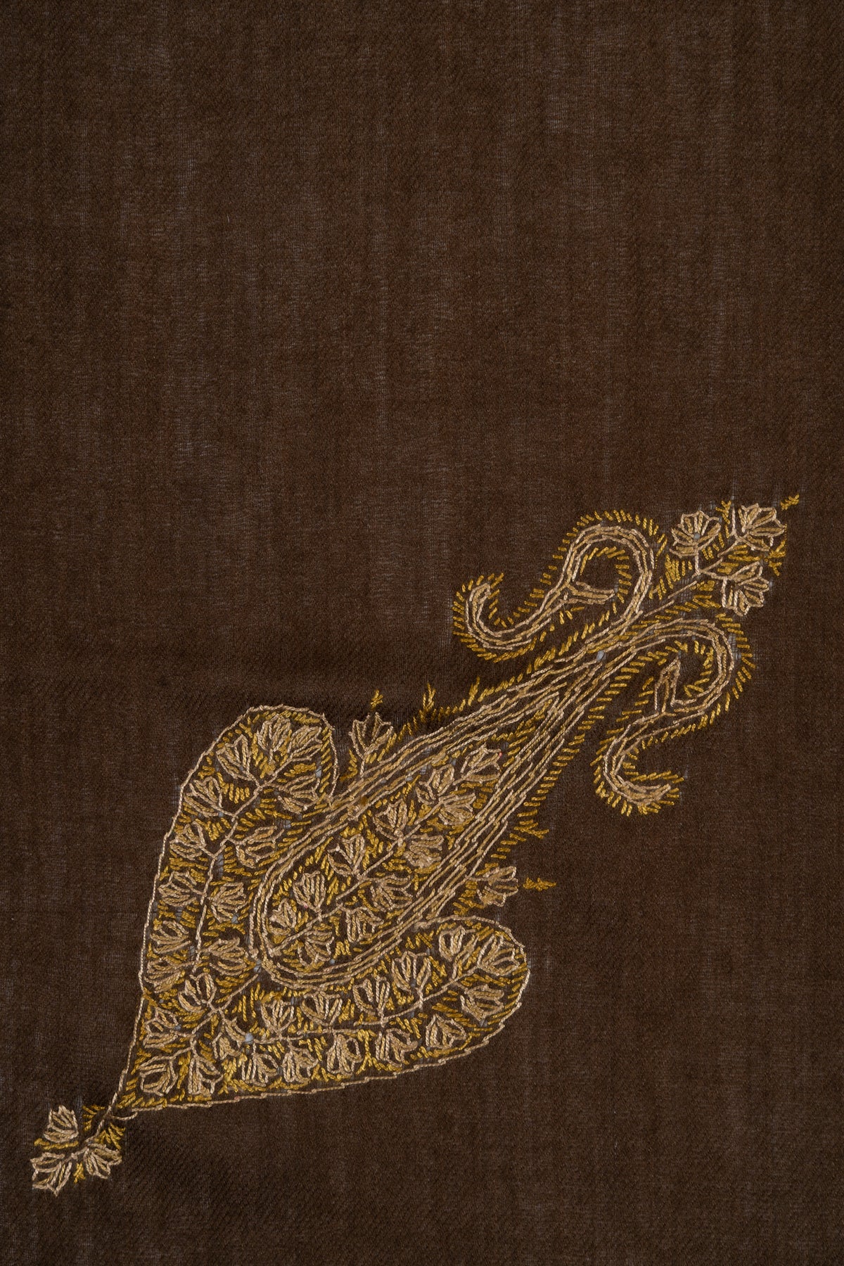 Cocoa Ember Rumal — Sozni Hand Embroidered