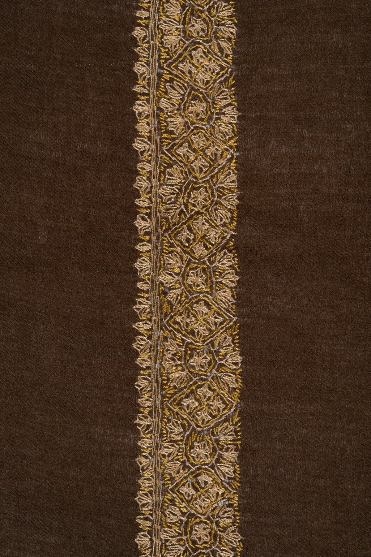 Cocoa Ember Rumal — Sozni Hand Embroidered