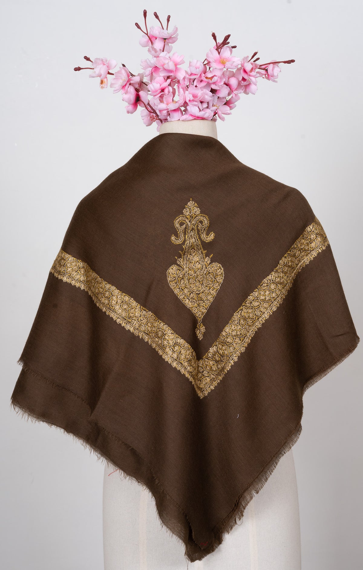 Cocoa Ember Rumal — Sozni Hand Embroidered