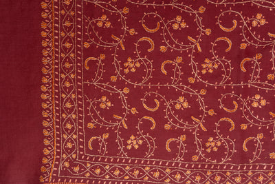 Gul-e- Surkh - Hand Embroidered Crimson Blossom