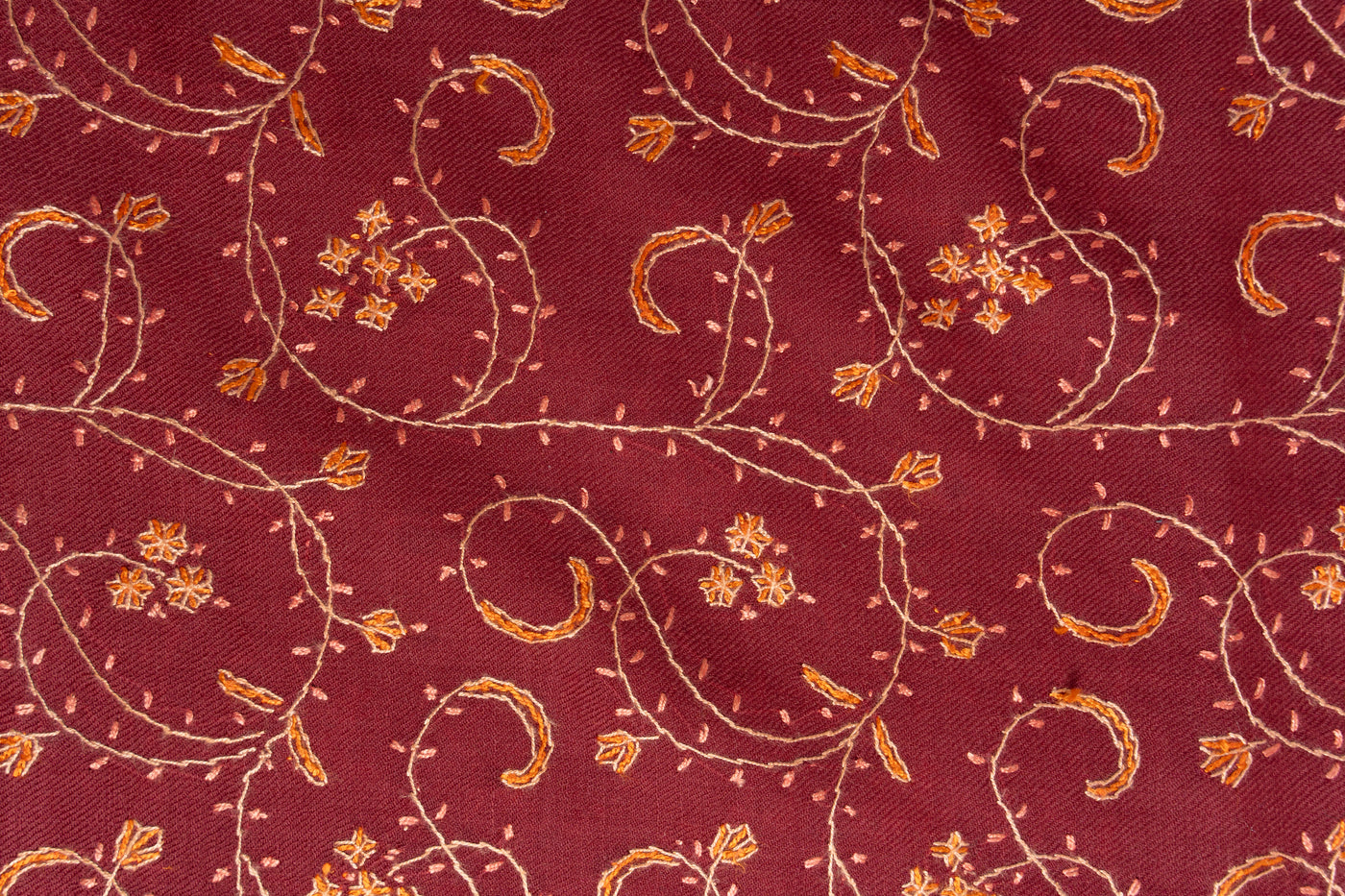 Gul-e- Surkh - Hand Embroidered Crimson Blossom