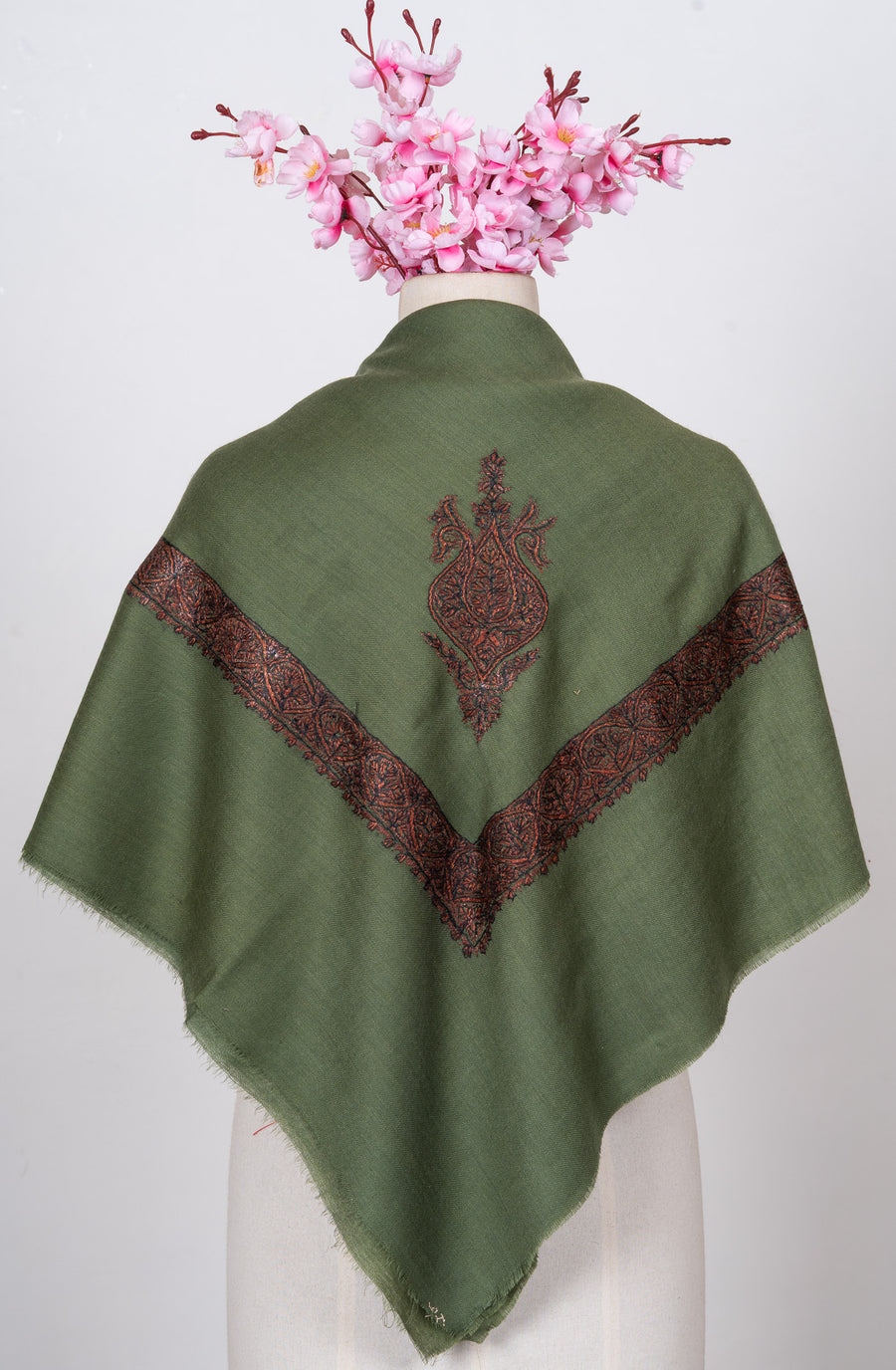 Forest Dusk Rumal — Sozni Hand Embroidered