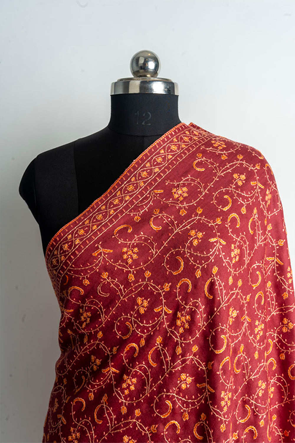 Gul-e- Surkh - Hand Embroidered Crimson Blossom – KashmKari