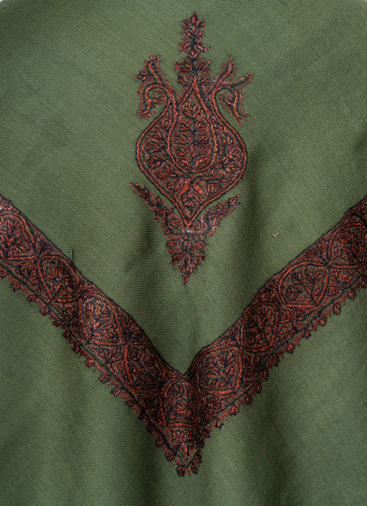 Forest Dusk Rumal — Sozni Hand Embroidered