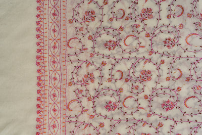 Safaid Bahar - Hand Embroidered White Spring