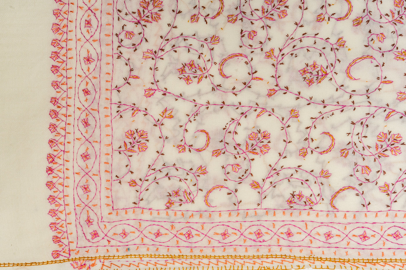 Safaid Bahar - Hand Embroidered White Spring