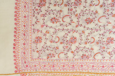 Safaid Bahar - Hand Embroidered White Spring