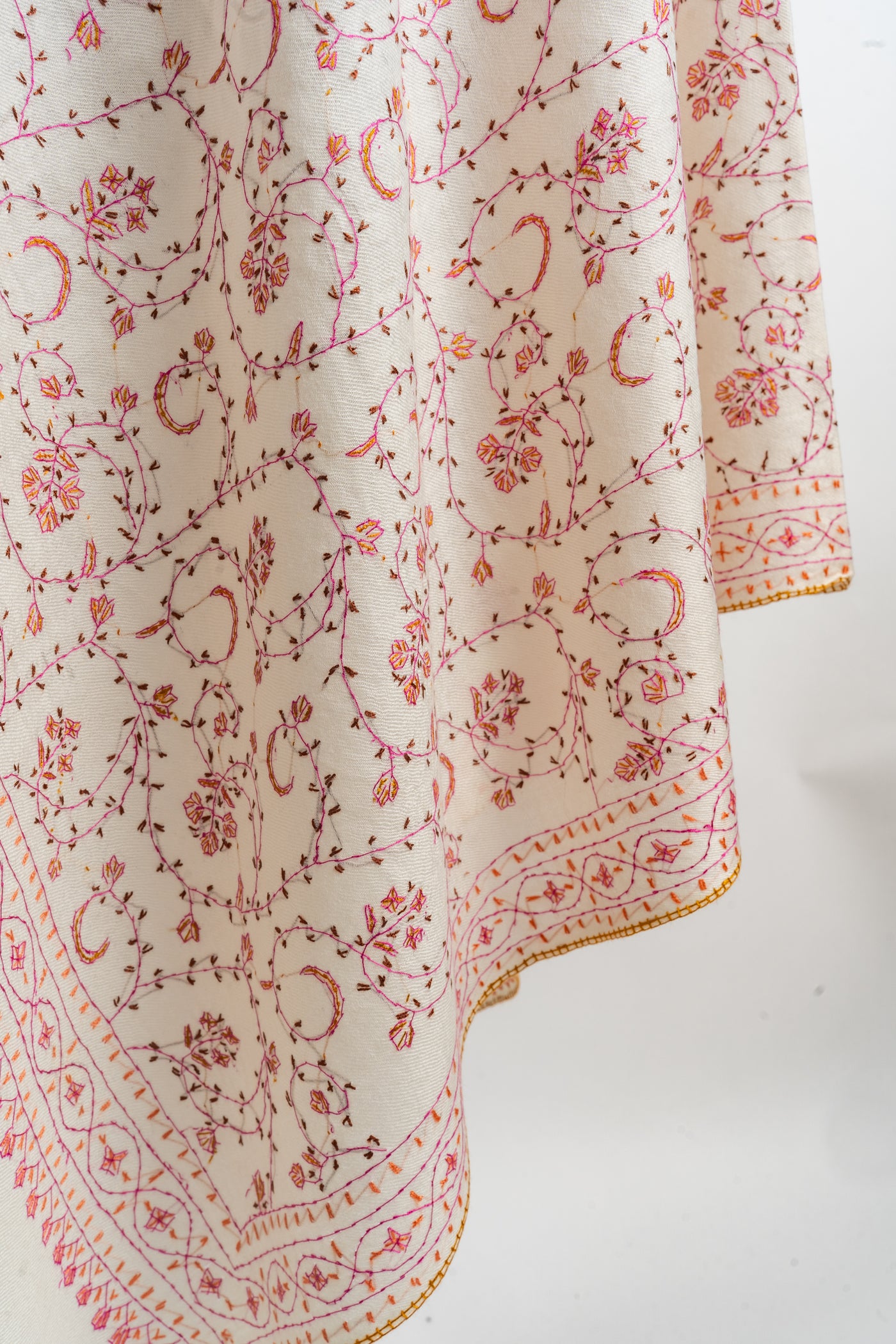 Safaid Bahar - Hand Embroidered White Spring