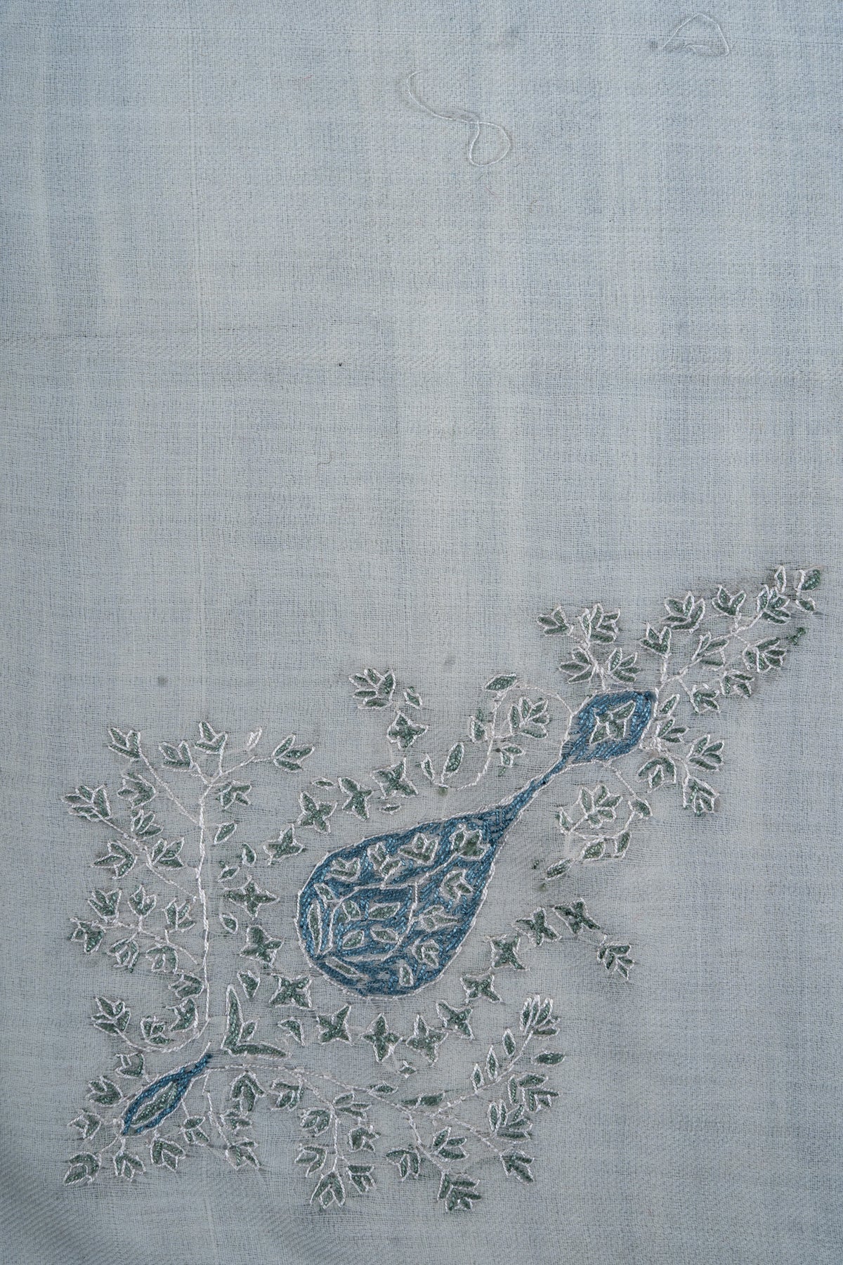 Azure Whisper Rumal — Sozni Hand Embroidered