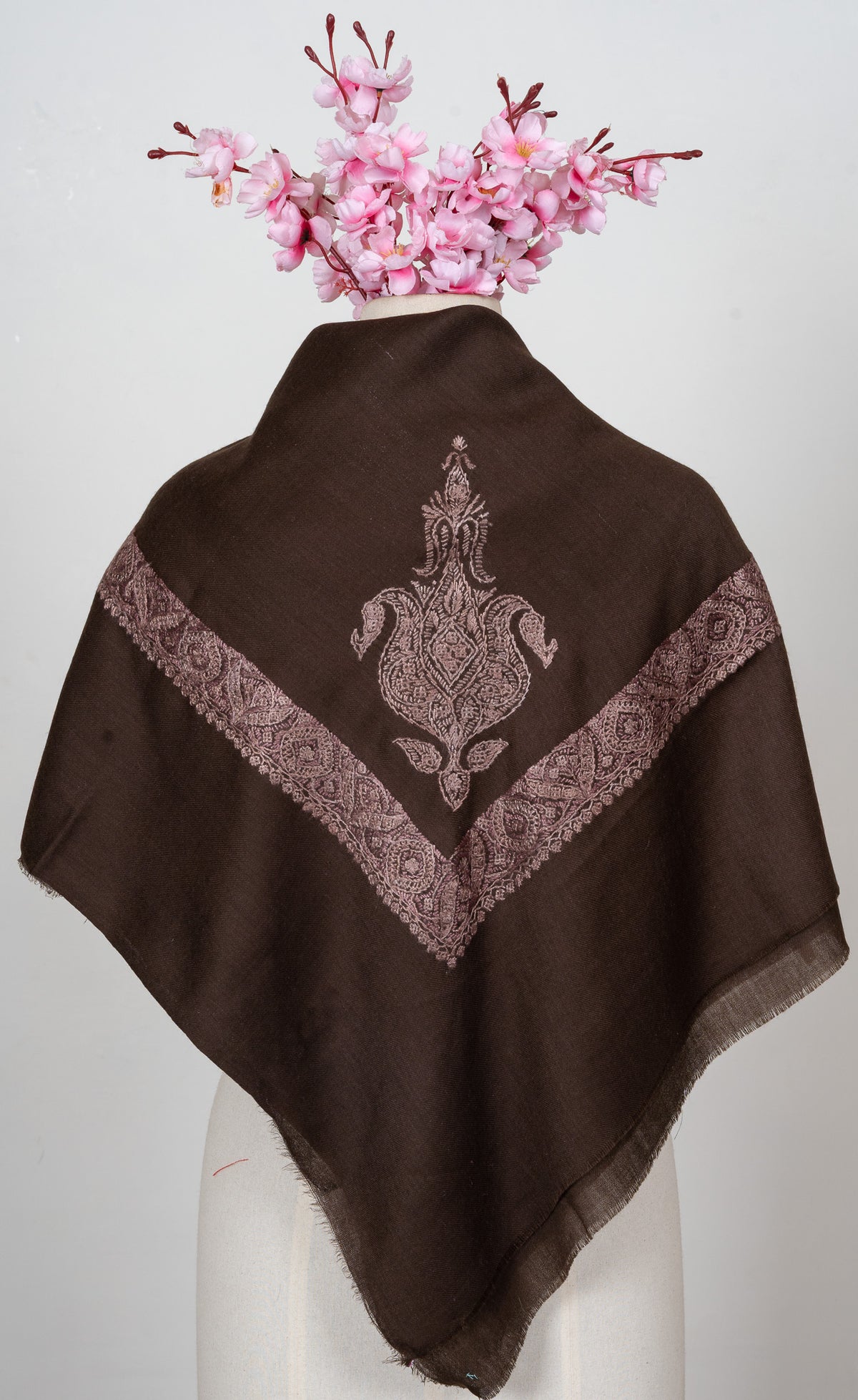 Cocoa Drift Rumal — Sozni Hand Embroidered