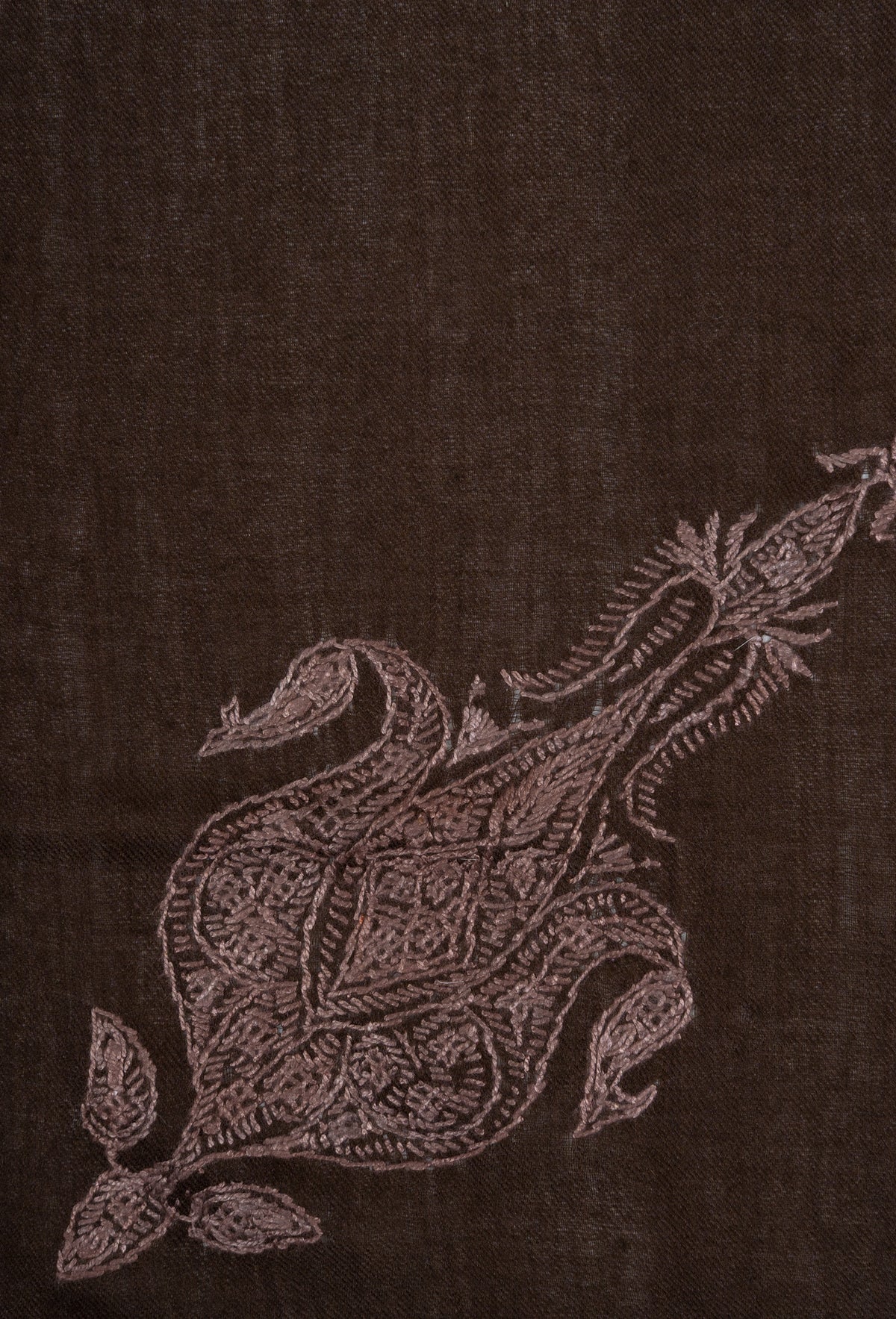 Cocoa Drift Rumal — Sozni Hand Embroidered