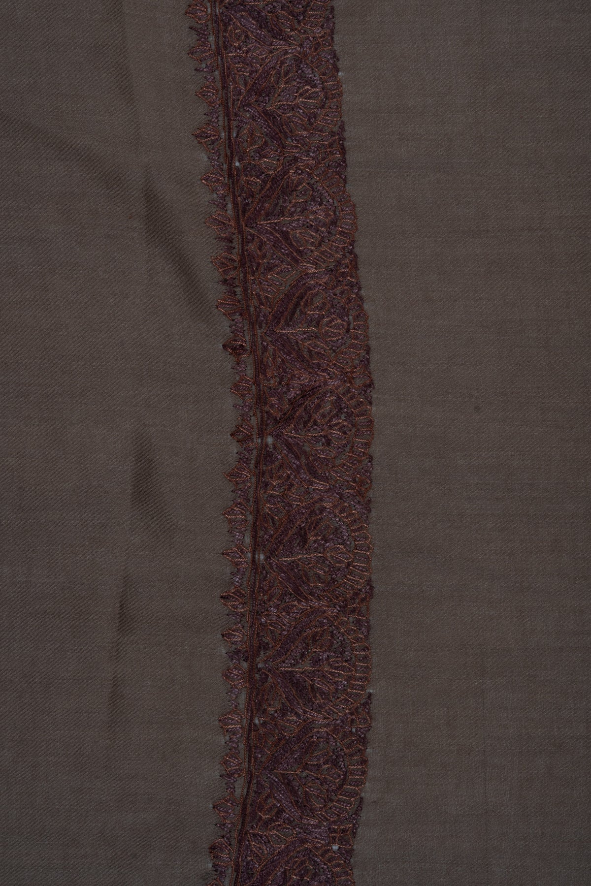 Taupe Ember Rumal — Sozni Hand Embroidered