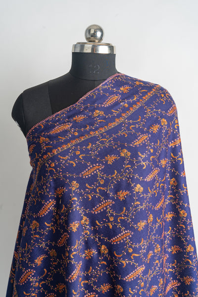 Neel Gulzar - Hand Embroidered Blue Garden Majesty