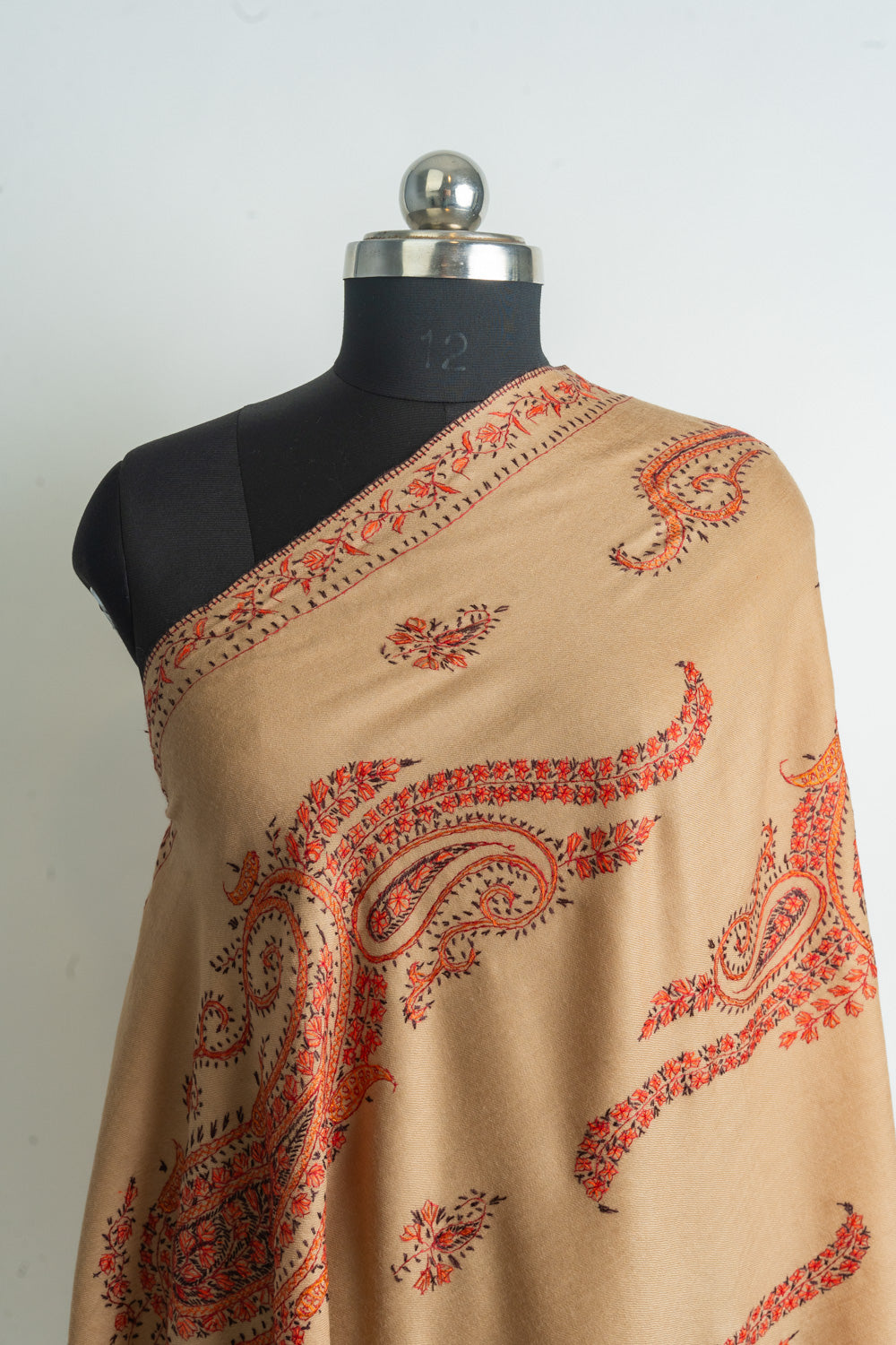 Shahi Badam Elegance - Hand Embroidered Eight Paisley Majesty