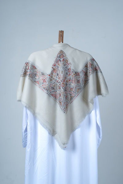 Charcoal Flame Rumal — Sozni Hand Embroidered