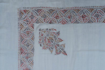 Charcoal Flame Rumal — Sozni Hand Embroidered
