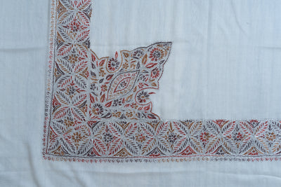 Charcoal Flame Rumal — Sozni Hand Embroidered
