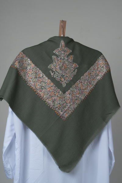 Forest Bloom Rumal — Sozni Hand Embroidered