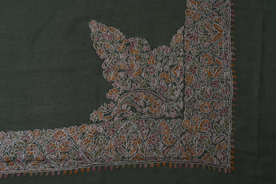 Forest Bloom Rumal — Sozni Hand Embroidered