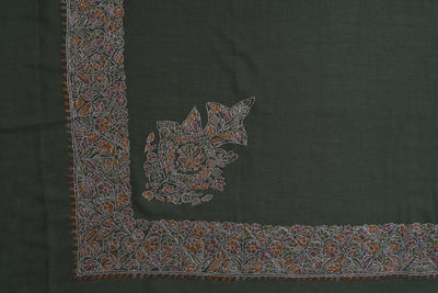 Forest Bloom Rumal — Sozni Hand Embroidered