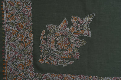 Forest Bloom Rumal — Sozni Hand Embroidered
