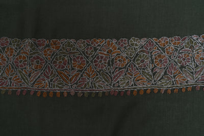 Forest Bloom Rumal — Sozni Hand Embroidered