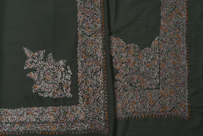 Forest Bloom Rumal — Sozni Hand Embroidered