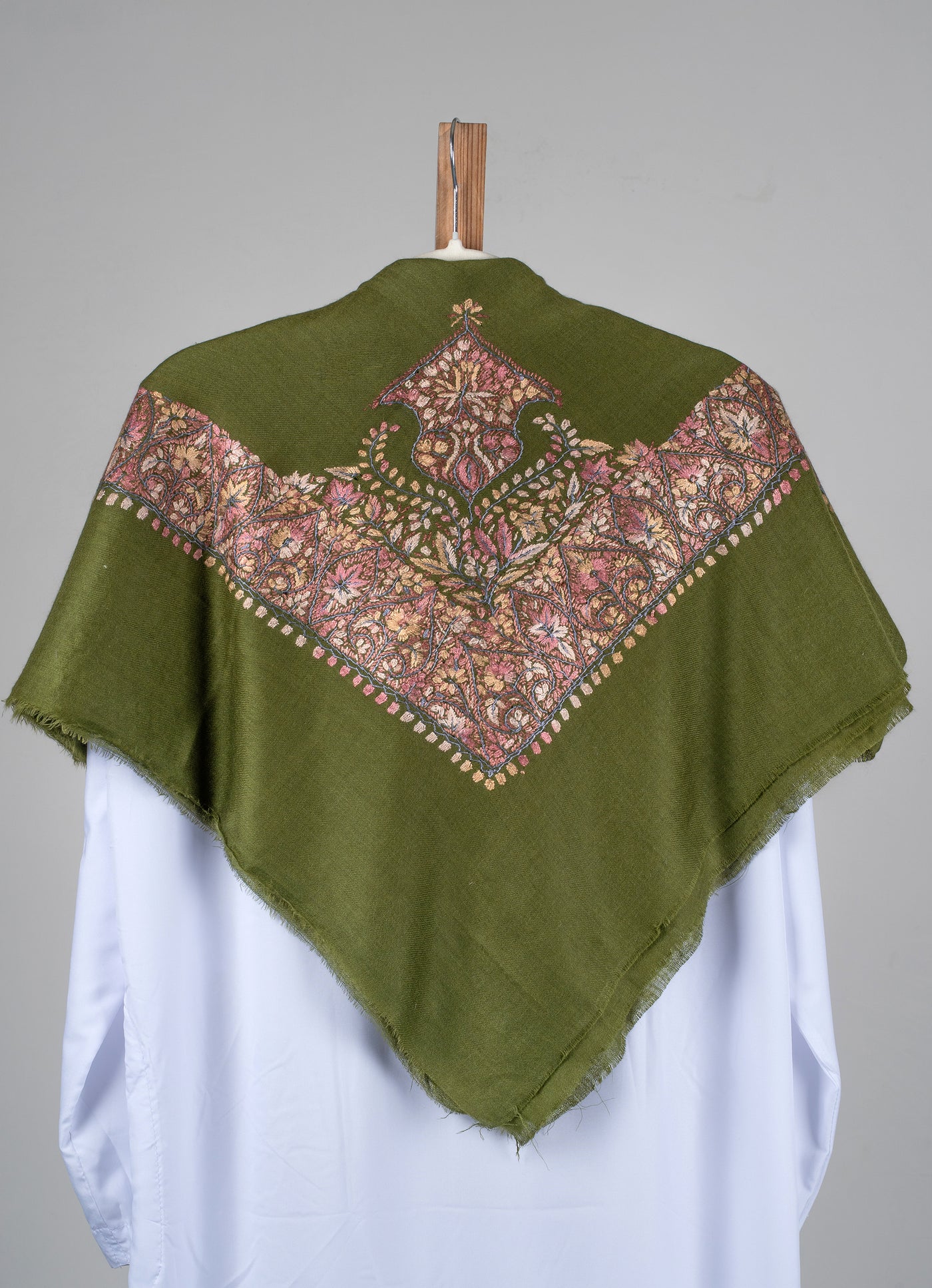 Olive Rose Rumal — Sozni Hand Embroidered