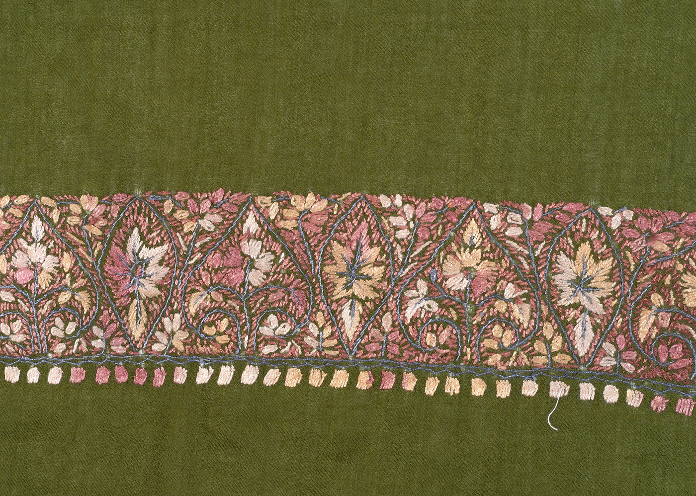 Olive Rose Rumal — Sozni Hand Embroidered