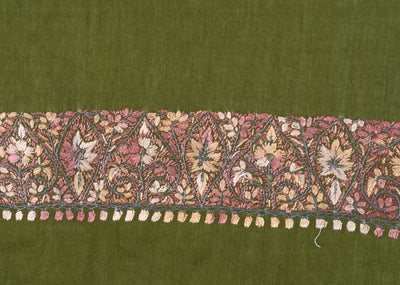 Olive Rose Rumal — Sozni Hand Embroidered