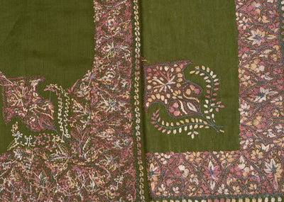 Olive Rose Rumal — Sozni Hand Embroidered