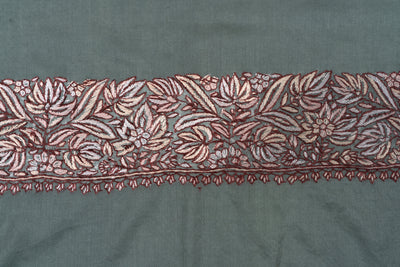 Pearl Sage Rumal — Sozni Hand Embroidered
