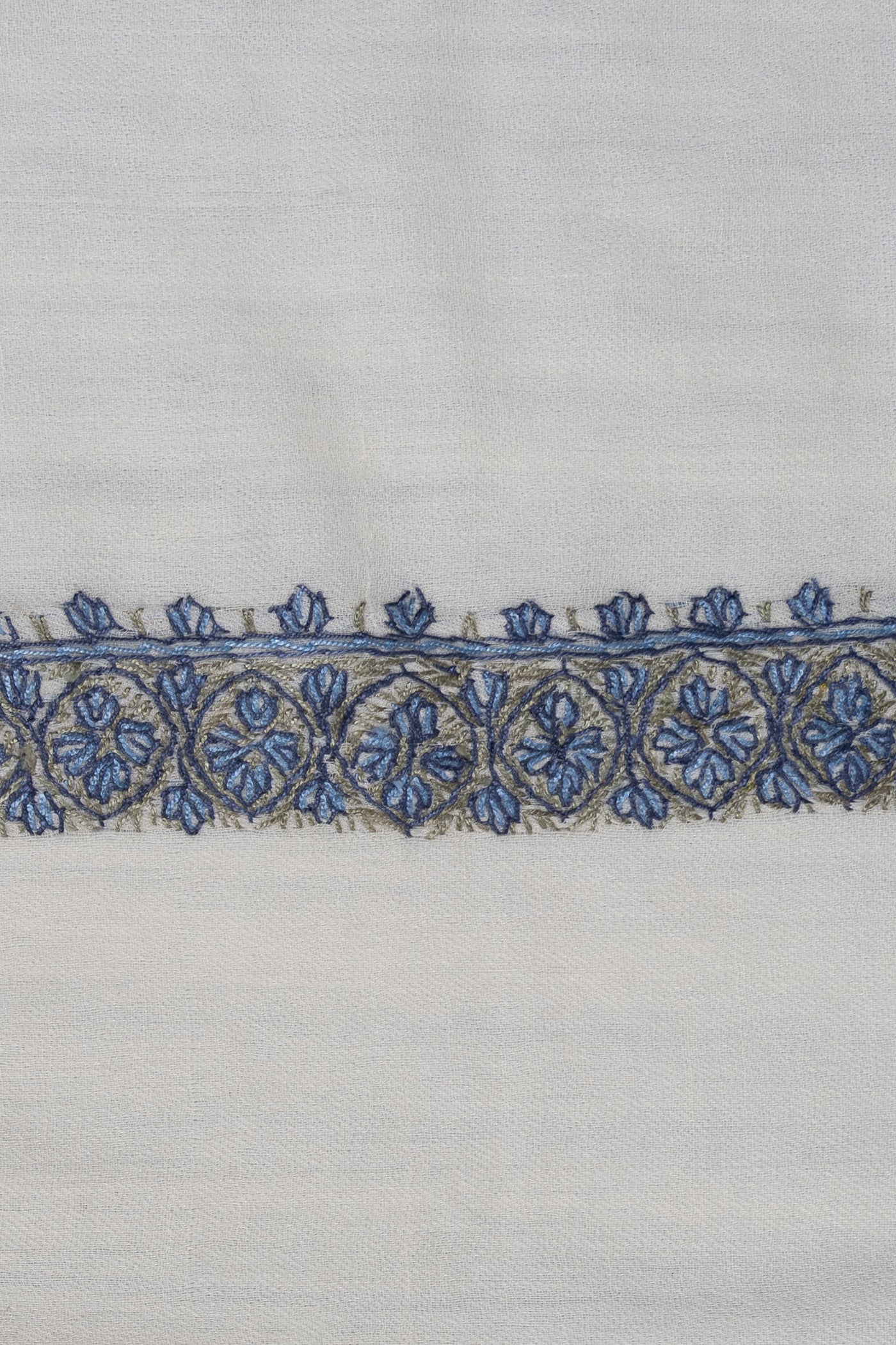 Ivory Autumn Rumal — Sozni Hand Embroidered